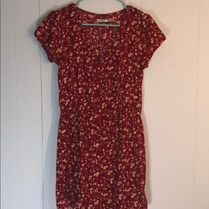 Flower design  red dress
